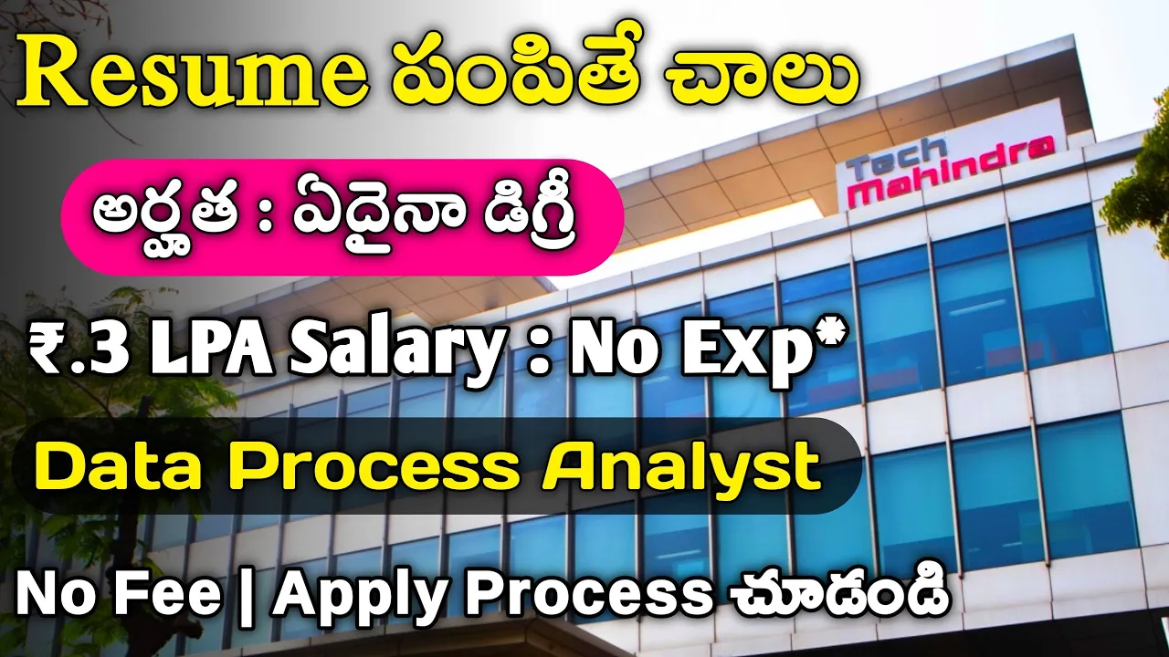 Tech Mahindra Hiring 2024 Data Process Analyst Positions Free Jobs   Maxresdefault 73.webp